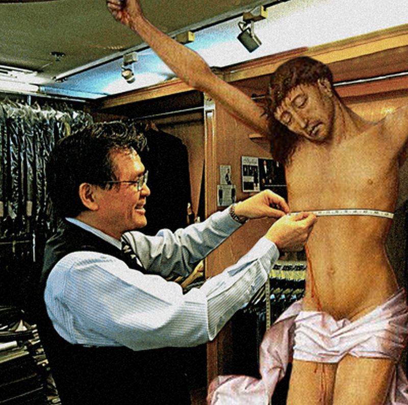 32Jesus Getting Fitted For A Suit  « »