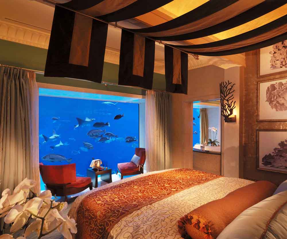 Atlantis The Palm Underwater Suites Bedroom   –     