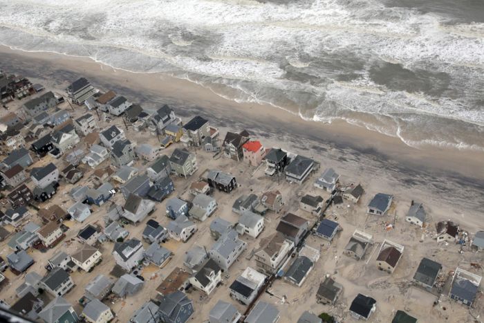 Последствия урагана "Сэнди" с высоты птичьего полета (46 фото)