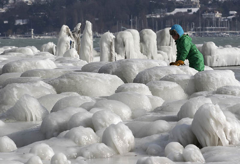 11136 Ледяные скульптуры на Женевском озере