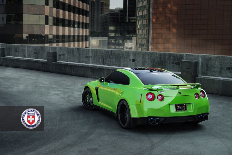 Nissan GTR Green Hulk Widebody    HRE Wheels (11 )