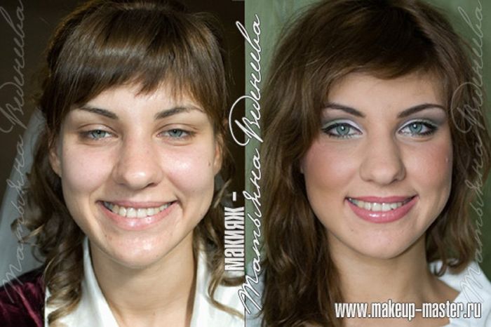 До и после макияжа (42 фото)