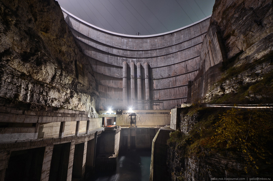 409 Чиркейская ГЭС самая высокая арочная плотина в России