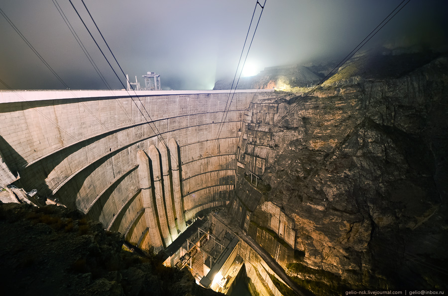 4510 Чиркейская ГЭС самая высокая арочная плотина в России