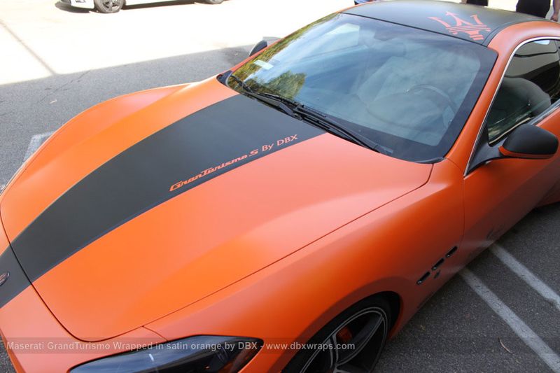 Maserati GranTurismo S затянули в оранжевую пленку в DBX (28 фото+видео)